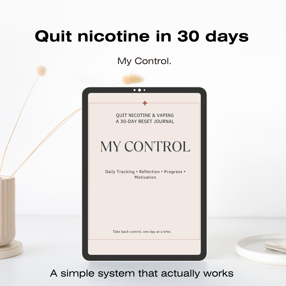 My Control: 30-Day Nicotine Reset Journal