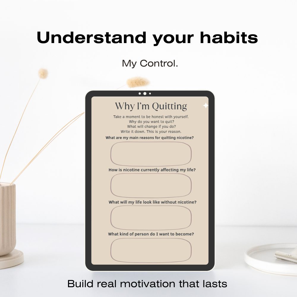 My Control: 30-Day Nicotine Reset Journal