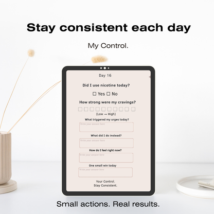 My Control: 30-Day Nicotine Reset Journal